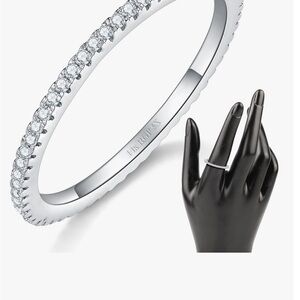 1.5 mm silver gold plated ring size 4 stacking ring